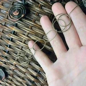 Vintage 925 Italy mcm modern overlap chain necklace glam elegant fancy
